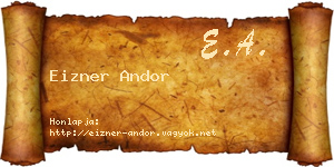 Eizner Andor névjegykártya